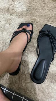 Product Review of Shoeponic ARA - Trend 2024 Sandal Wanita Comfort Alas Sol Premium Sandal Flat Hitam Dan Silver from _**l 0