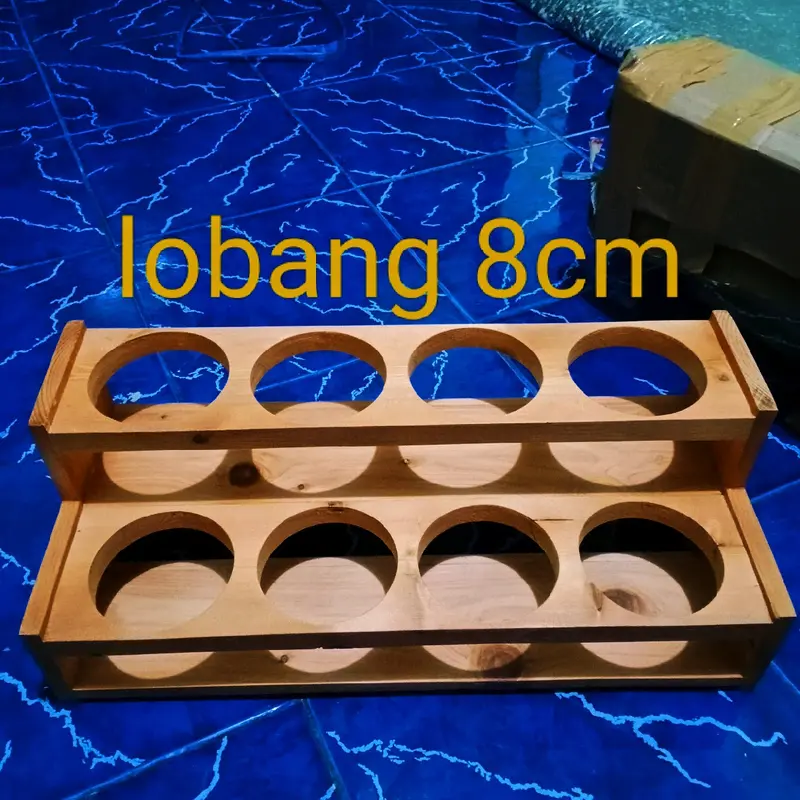 rak botol  minyak diamtr 8cm / 750ml Kayu Oil Kitchenware 1