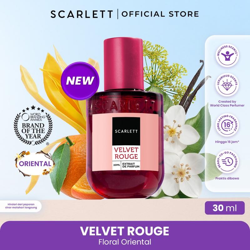 Scarlett Whitening Euphoria Eau De Parfum 30ml BPOM Original Perfume Wangi Wanita Violet - Pear, Pear - Mewah, Orange 8
