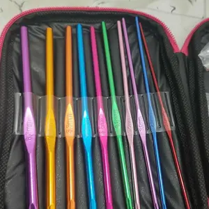 Jarum Rajut Set 58pcs 100pcs Set Alat Rajut Set Hakpen Set Perlengkapan Rajut Set BOX Tas