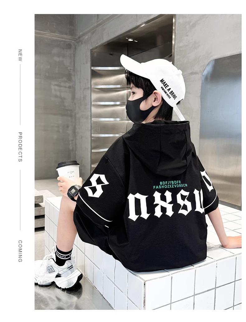 Product Introduction of Set Đồ Trẻ Em Cá Tính 2025 - Áo Hoodie Tay Ngắn + Quần Short Form Rộng | Size 120-180 18