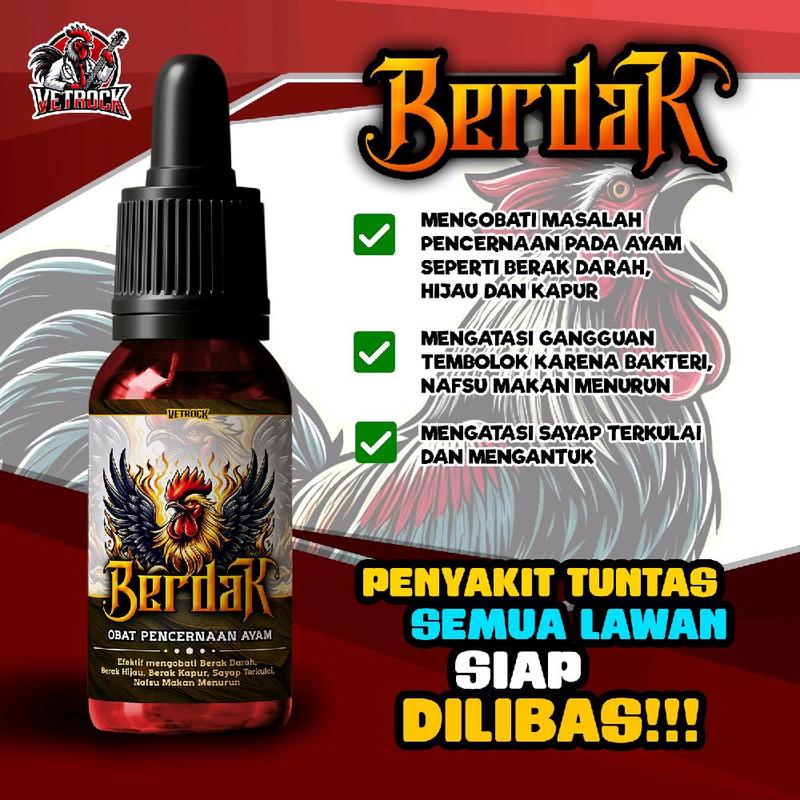 Obat Ayam BERDAK Atasi Berak Darah, Hijau, Kapur & Sayap Terkulai dengan Cepat 0
