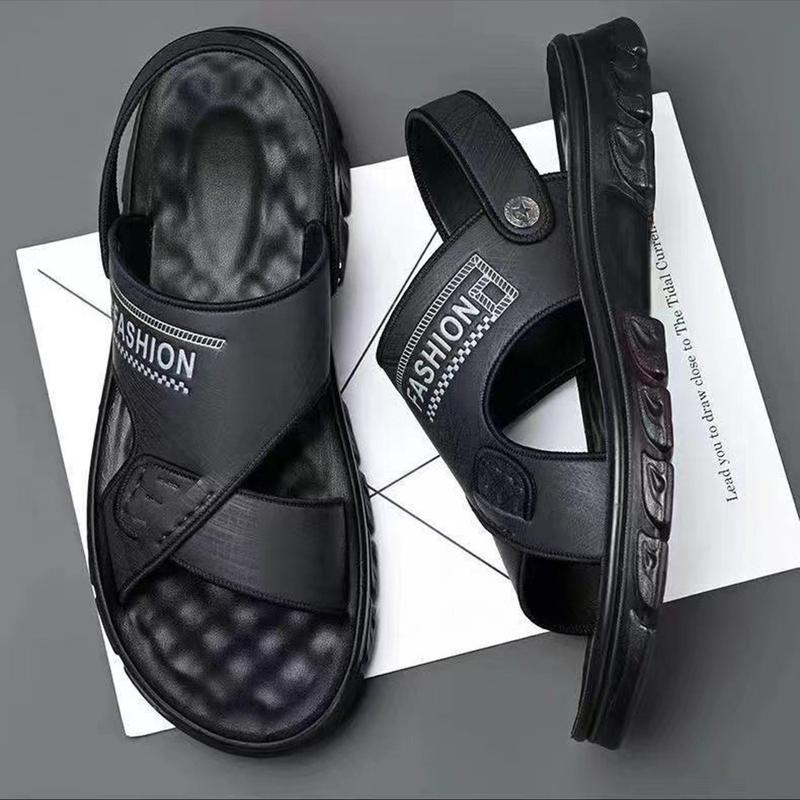 Product Introduction of Sandal Original Selop Pria Slip On Nyaman Kuat Empuk Hitam Coklat Cowok Kasual Sendal Laki-laki Kasual 4