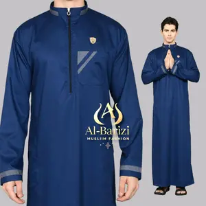 AFSAN-Gamis Panjang muslim laki-laki | Jubah Pria dewasa model terbaru warna  Navy | Gamis muslim | Gamis Haji | Jubah umrah | Jubah santri