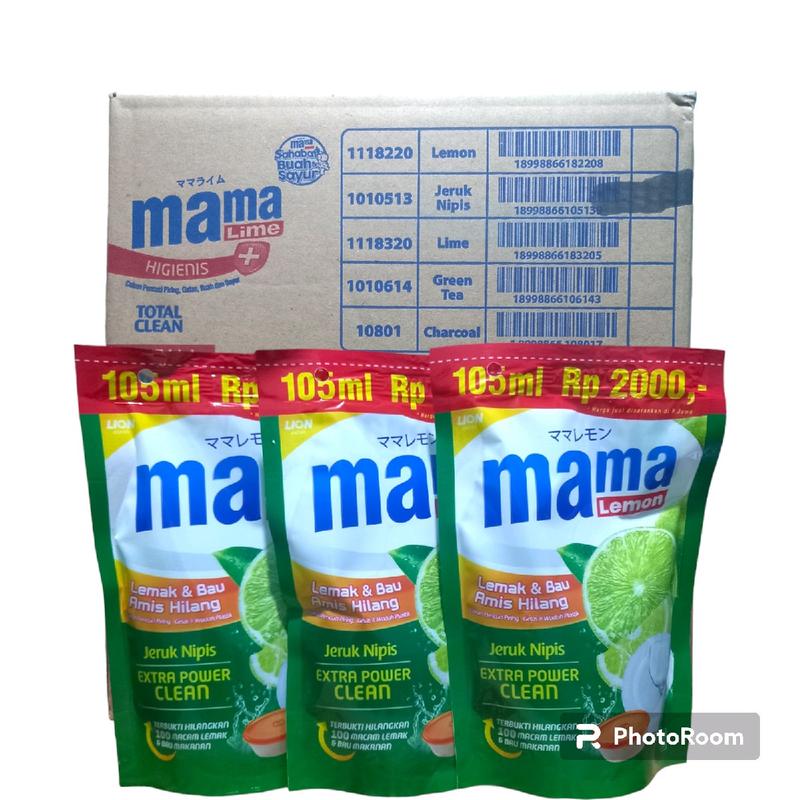 1 Dus Mama Lemon Jeruk Nipis 105 ml isi 24 pcs kemasan 2000 an 0