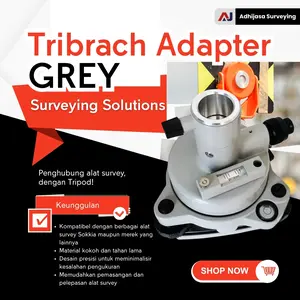Tribrach Plus Adapter Carrier Grey - Aksesoris Total Station GPS RTK Prisma Theodolite Penghubung Survey dengan Tripod Kokoh dan Tahan Lama