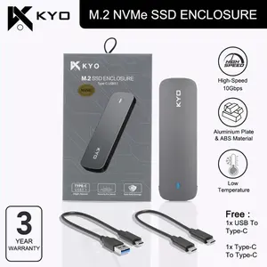 KYO M2 NVMe Enclosure 10Gbps SSD M.2 NVME USB Type C 3.1 with USB Hub