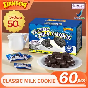 [HALAL] LIANGGUI CLASSIC MILK COOKIE Beli satu gratis satu Fitri/Eid Biskuit Cemilan sore Cemilan yang mengenyangkan  Chocolate Snack   Manis Makanan