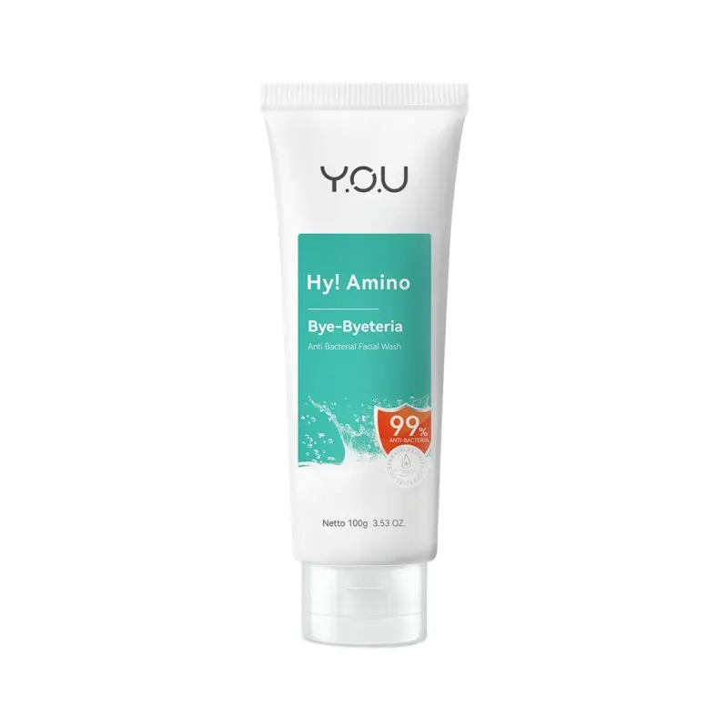 Y.O.U facial wash bye-byeteria  Pencerah Wajah Berjerawat Membersihkan Muka