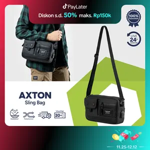 HEYLOOK Tas Selempang Pria AXTON Sling Bag Multyfungsi 3 in 1 Waterproof Clutch Bag Cowok Hand Bag Waistbag Slingbag Anti Air Terbaru