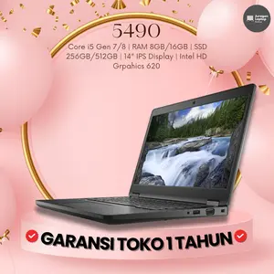 Laptop 5490 Core i5 Gen 7, RAM 8GB/16GB, SSD 256GB/512GB, 14 Inch
