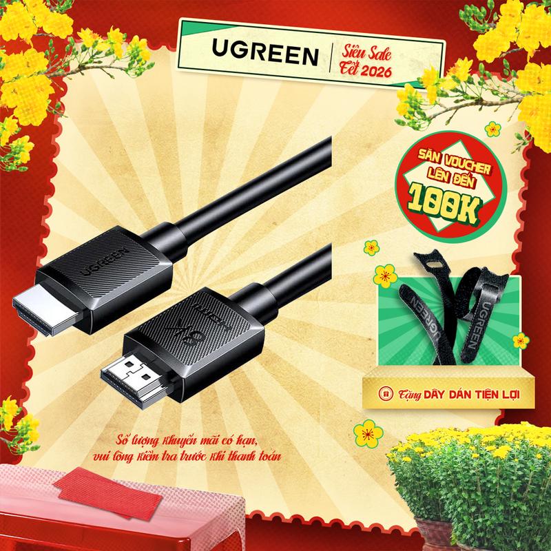  Cáp HDMI 2.1 1M Ugreen HD175 | Hỗ trợ 8K@60Hz 48Gbps | Hỗ trợ HDR eARC | Bảo hành 18 tháng 1 đổi 1 45430 45431 45432 45433 45434 45436 