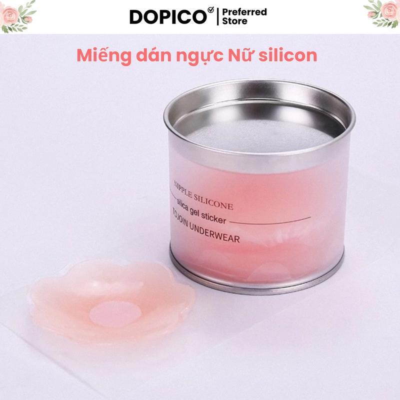 Miếng dán ngực Nữ silicon dán ti Hộp 10 miếng tiết kiệm sử dụng nhiều lần DOPICO H02 Bra Cao Su miếng dán vú miếng silicon