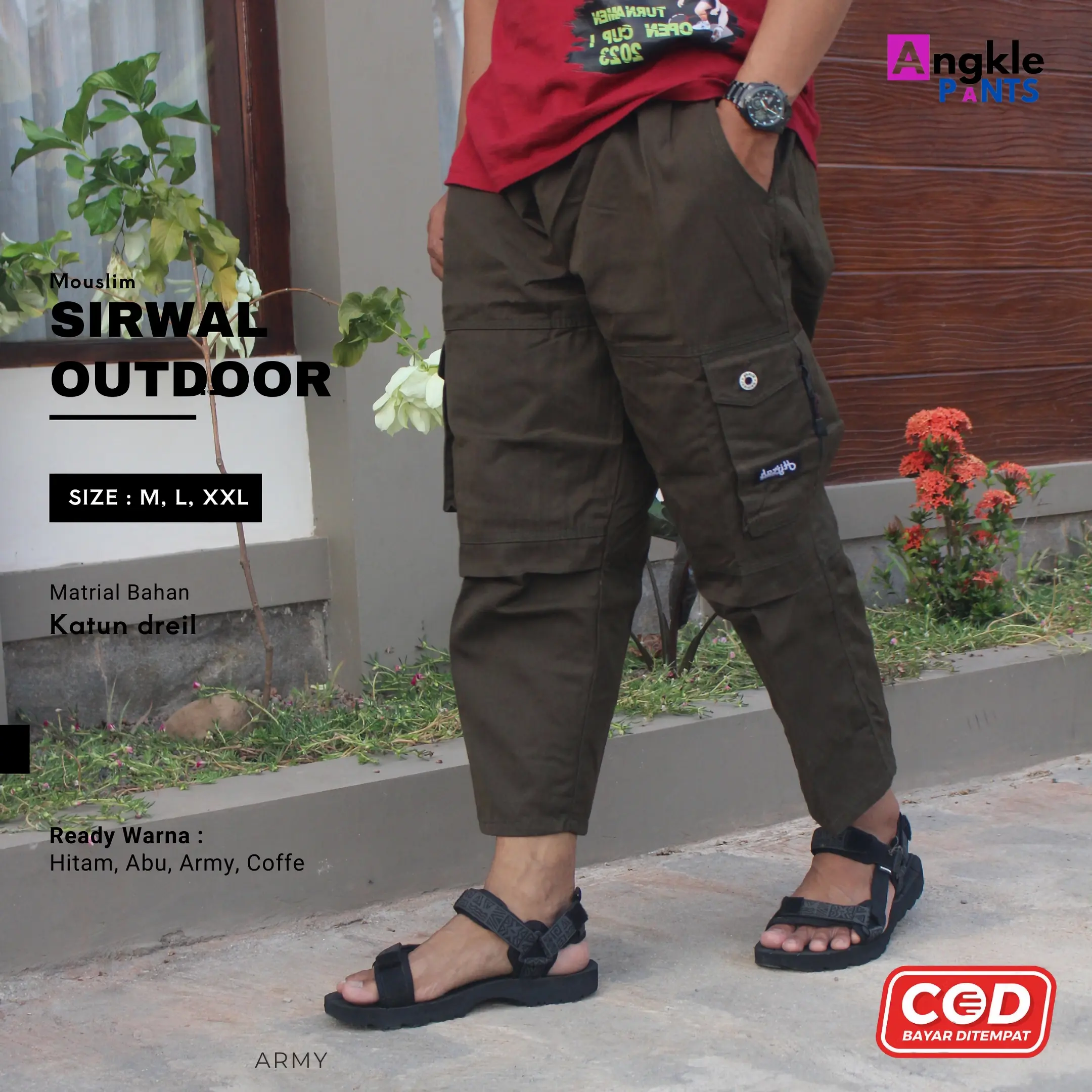 CELANA CARGO 3/4 PRIA  OUTDOR || CELANA ANKLE SIRWAL PRIA DEWASA MUSLIM OUTDOOR || CELANA CARGO ANKLE 3/4 SIRWAL PRIA MUSLIM OUTDOOR NYAMAN, MODIS, DAN PRAKTIS UNTUK AKTIVITAS SEHARI-HARI