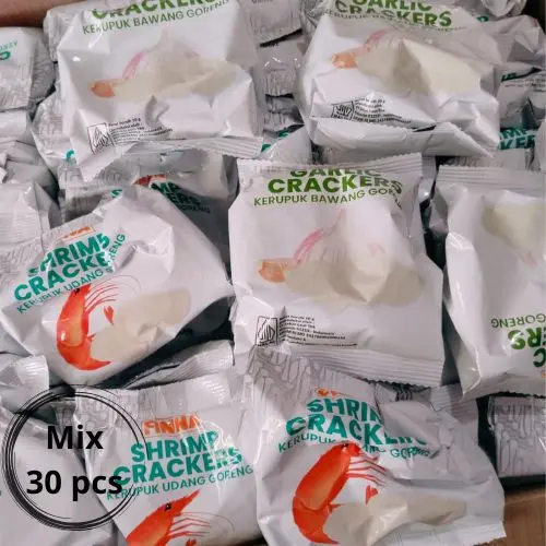MIX Krupuk Udang Bawang Finna Garuda Isi 30 pcs Snack Halal Makanan