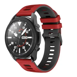 Strap Silicone / Tali Jam Universal Watch Two Tone 20mm / 22mm quick release Cocok untuk Samsung Huawei Xiaomi Oppo Pixel Garmin Coros Suunto Amazfit Realme Haylou Olike Aukey