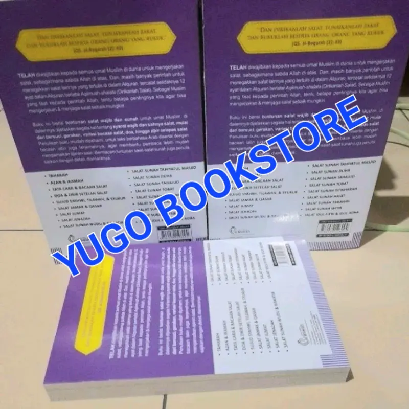 BUKU TUNTUNAN SALAT WAJIB, SUNAH, DOA, DAN DZIKIR  KERTAS BOOKPAPER 1