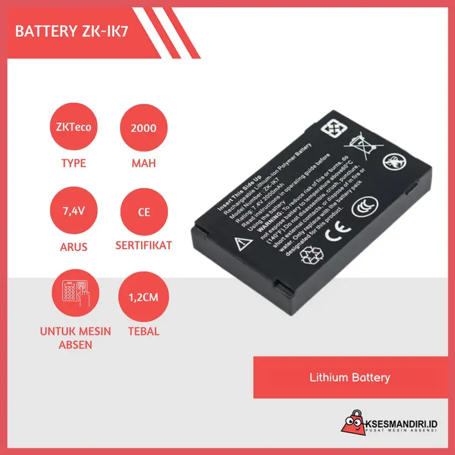 LITHIUM BATTERY Untuk Mesin Absensi
