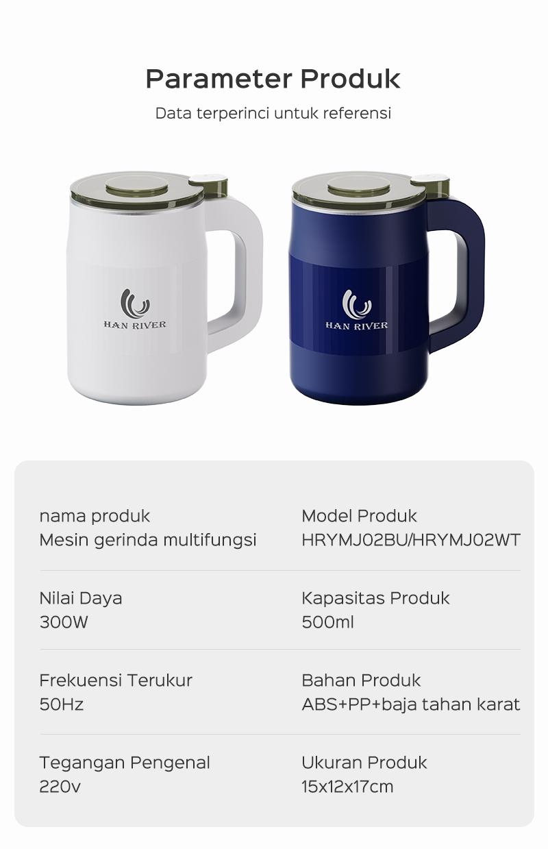 [COD] HAN RIVER Grinder Handheld Electric Serbaguna Bumbu Grinder Blender Serbaguna Giling Biji Kopi Penggiling Kopi kering