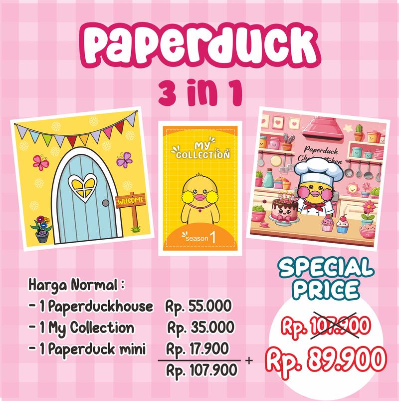 Product Introduction of Paperduck house 3 in 1 Bebek viral permainan edukasi anak mainan kertas paperbook set hadiah kado 8
