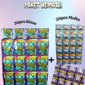 Rinso cair Liquid varian Parfume Essence 52pcs kemasan 500an berat 20gr