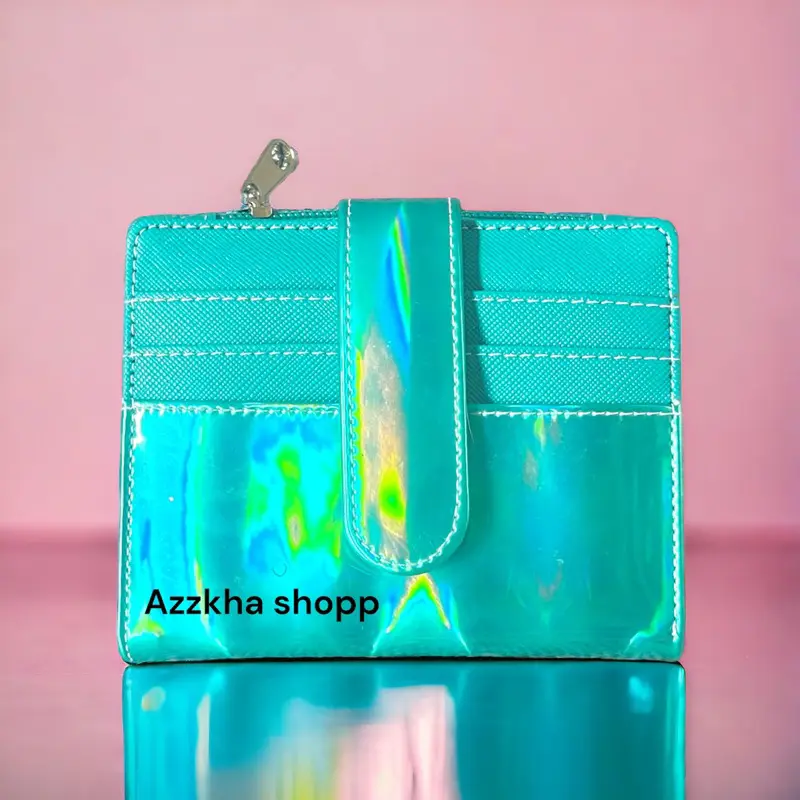 DOMPET LIPAT MINI HOLOGRAM/GLITTER - Kartu dan Wanita 7
