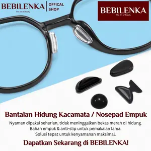 Nosepad Silicon / bantalan Hidung kacamata / Nosepad Tempel Nose Pad Kacamata Penyangga Hidung Pencegah Turun / Nosepad non slip silicone Perekat nose pad kacamata / MC