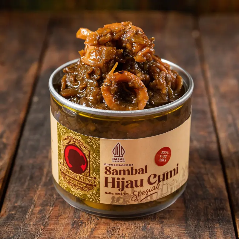 Sambal Hijau Cumi Spesial DAPOER KUNO [150 Gram] Kaleng Food Makanan Masakan 4