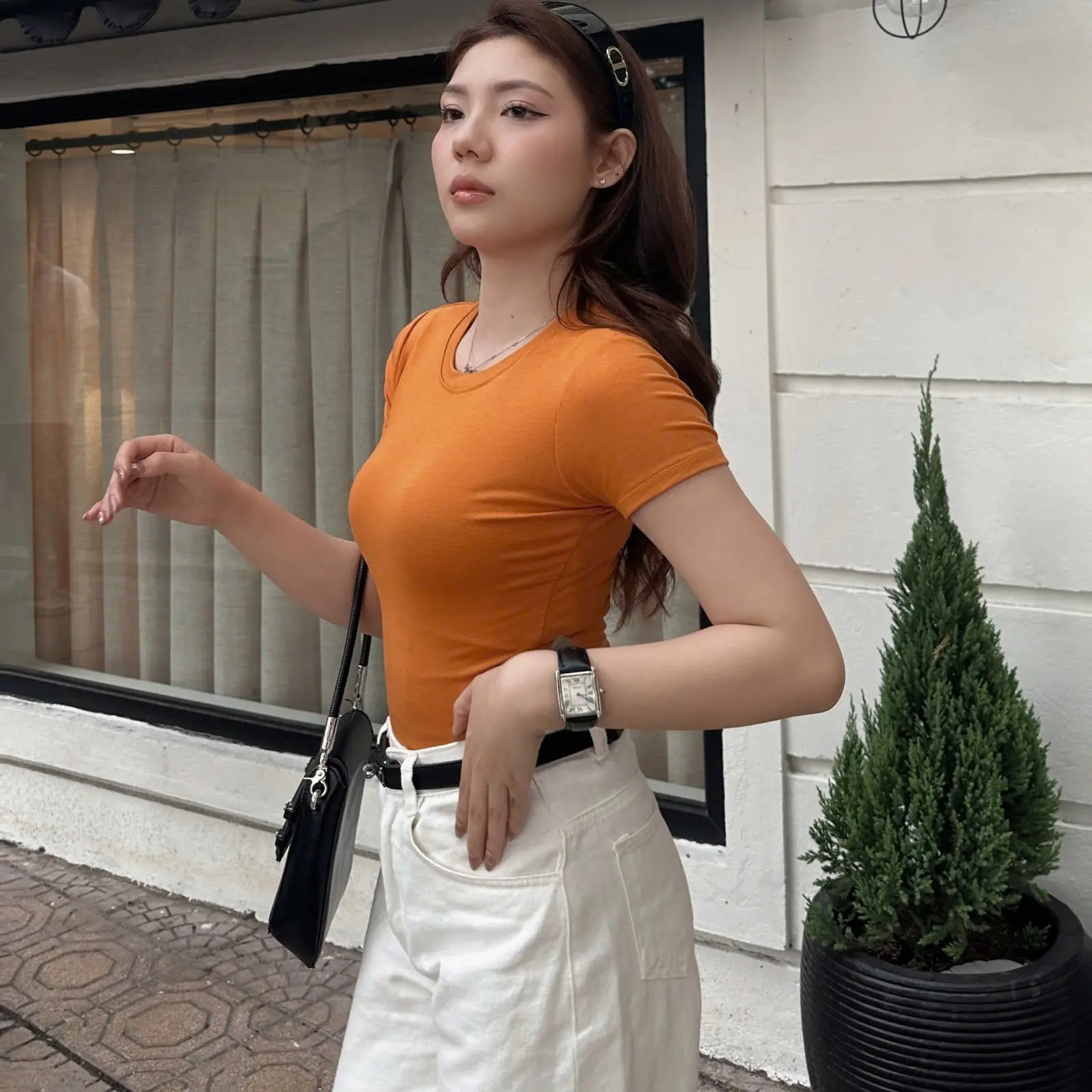 (Màu Mới) Áo Thắt Eo Ôm Dáng Cổ tròn BellaLook Cotton Trơn Women S M L XL XXL-315 | BigBuy360 - bigbuy360.vn (Màu Mới) Áo Thắt Eo Ôm Dáng Cổ tròn BellaLook Cotton Trơn Women S M L XL XXL-315 | BigBuy360 - bigbuy360.vn