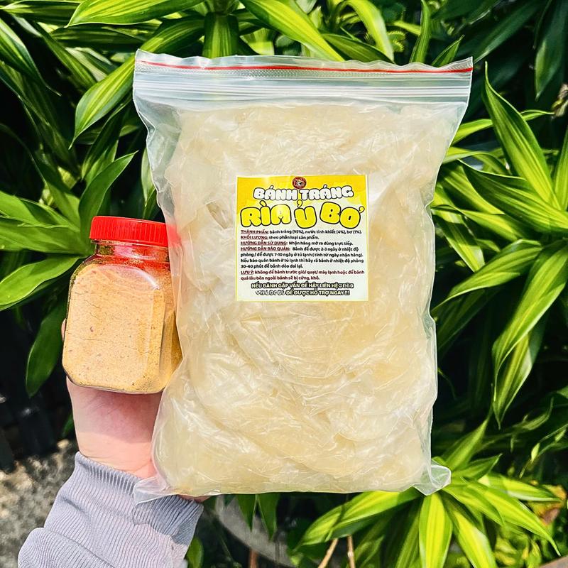 Bánh Tráng Rìa Ủ Bơ Thơm Dẻo 1kg + 100g Muối Ghiền - Tiệm Bánh Tráng Cute