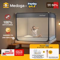 Gambar Medoga Kelambu Anti Jatuh Anti Nyamuk Tenda Bayi & Dewasa Jumbo Kotak 160x200 180x200 200x200 - Biru 120x200 dari kelambu medoga Kota Tangerang 1 Tokopedia