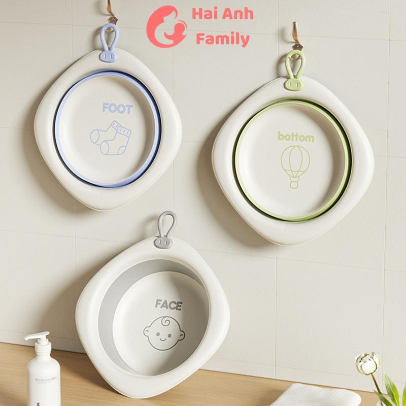 Chậu rửa mặt gấp gọn cho bé đồ sơ sinh cao cấp siêu tiện lợi
