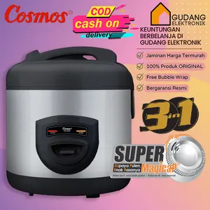 [COD READY] COSMOS RICE COOKER ANTI LENGKET 3 IN 1 / MAGIC COM CRJ 8229 BSS / CRJ-8229 WRG WBS BSS (2 LITER) GARANSI RESMI