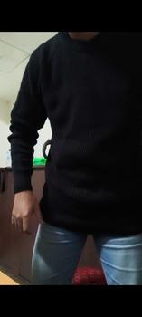 Product Review of Sweater Rajut Premium Cotton Wool Pria Forzie Mats - Black Knit Crewneck O Neck Polos Tebal Lengan Panjang Hitam Slim-fitting Crew Neck Santai Wol Knitwear Cardigan Baju Katun Kerah Navy Motif Cowok from K**L 0