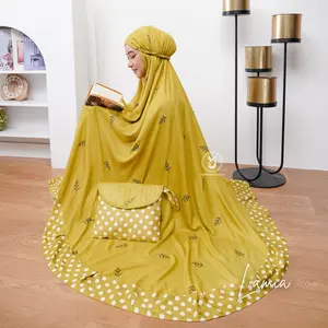 Mukena Bali Dewasa Muslim Jumbo Motif Lamia Cemara Polka Cantik Katun Rayon Panjang Atasan Bawahan YashCollection