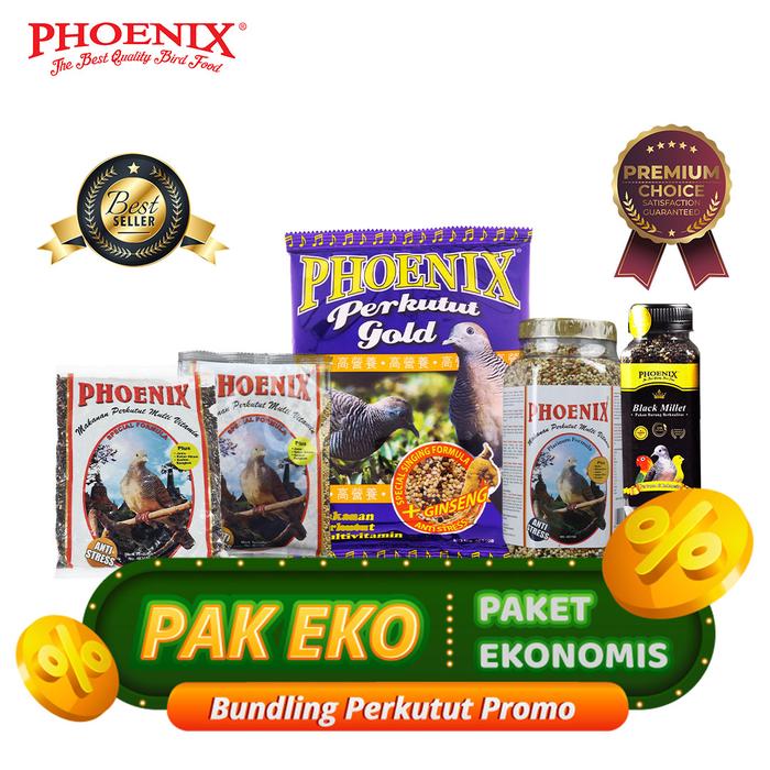Gambar Pakan Burung Perkutut Phoenix Super Lengkap PAK EKO Paket Ekonomis dari Phoenix Petfood Indonesia Kab. Bogor Tokopedia