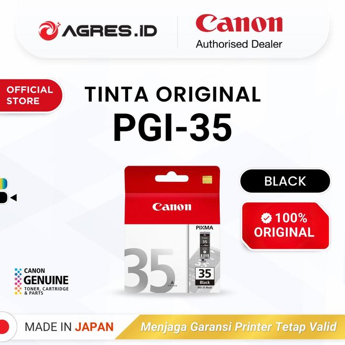 Gambar 100% ORIGINAL Tinta Canon PGI 35 Black - Printer iP100 iP110 TR150 TR150B - Tinta Asli - PGI 35 BLACK  dari Canon Official By Agres Kota Administrasi Jakarta Pusat 5 Tokopedia