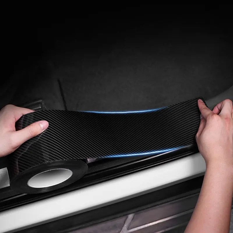 Miếng Dán Họa Tiết Sợi Carbon, Dải Bảo Vệ Cốp Xe Ngưỡng Cửa Ô Tô, Băng Dính Dán Chống Trầy Xước, Đề Can Chống Thấm Nước, Có Chiều Dài 1 / 3 / 5 / 10M 2