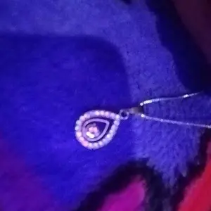 Kalung Titanium Silver Kalung Perak Itali Liontin Tetes Anti Luntur Anti Karat