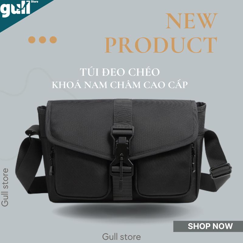  Túi đeo chéo nam chống thấm nước túi chéo nam khóa từ tính,chống bụi túi đeo vai da PU Bag Túi Bao Tử da pu 