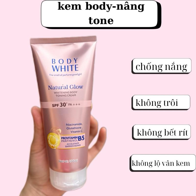 Kem body dưỡng trắng da chống nắng dưỡng ẩm nâng tone Tức Thì Natural Glow 200ml SPF30+ PA++++ - Làm Đẹp Da