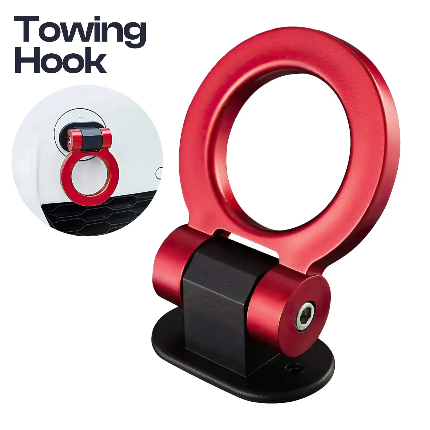 Car Towing Hook Dummy Mobil Tempel Model Bulat Bemper Mobil
