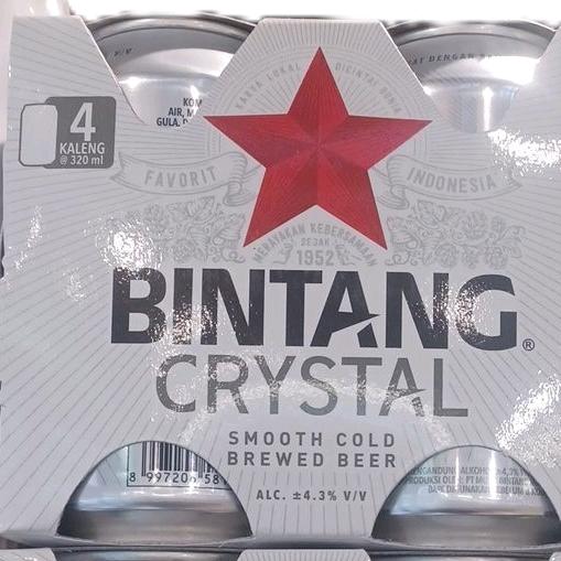 BINTANG CRISTAL 4x320ML / 1 pack isi 4 pcs