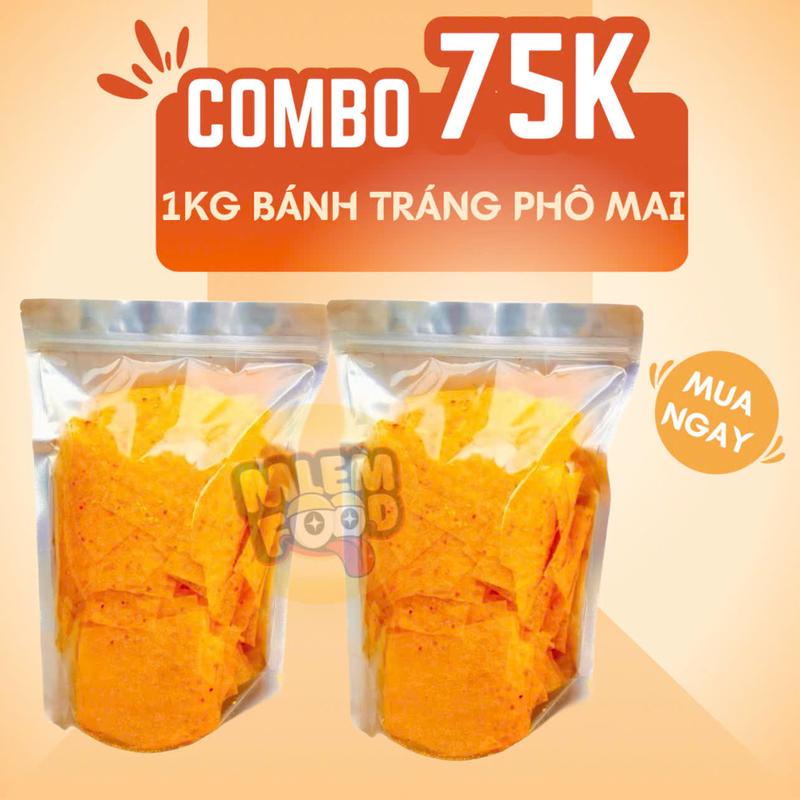 1kg  BÁNH TRÁNG PHÔ MAI SỮA MÈ- BÁNH TRÁNG XIKE CAY THƠM, BÉO (500G/GÓI) Food Cake Thức Ăn