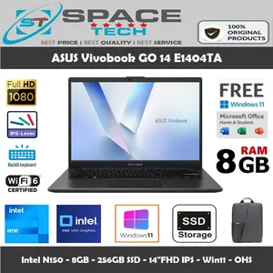 ASUS Vivobook GO 14 E1404TA N150 8GB 256GB SSD 14"FHD IPS Win11 OHS