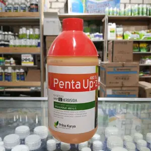 HERBISIDA PENTA - UP 480SL  SISTEMIK PURNA TUMBUH BEWARNA KUNING KEMASAN 1LTR UNTUK PEMBASMI RUMPUT PADA SAWIT DAN PADI