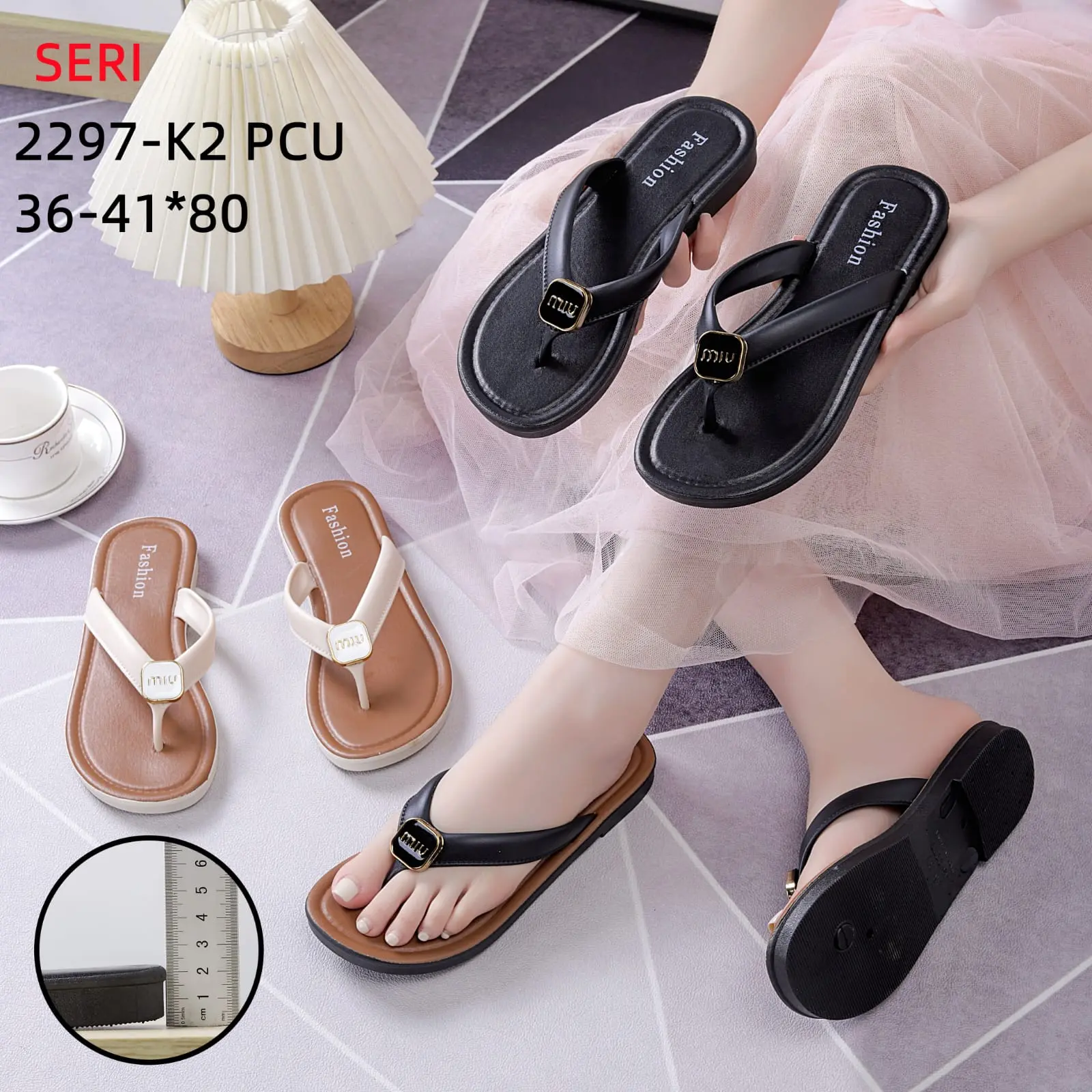Sandal Jepit Wanita | Sandal Jepit Jelly empuk 2297 | Sandal Jepit Karet Jelly Sendal
