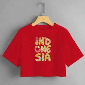 Kaos Crop Top Hut RI 80/Kaos Crop Top Oversize /Baju Kemerdekaan/Kaos Hut Indonesia/17 Agustus 1945 CROP TOP