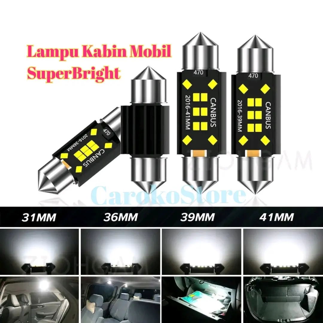 Lampu kabin mobil led 2016 chipset plafon bagasi