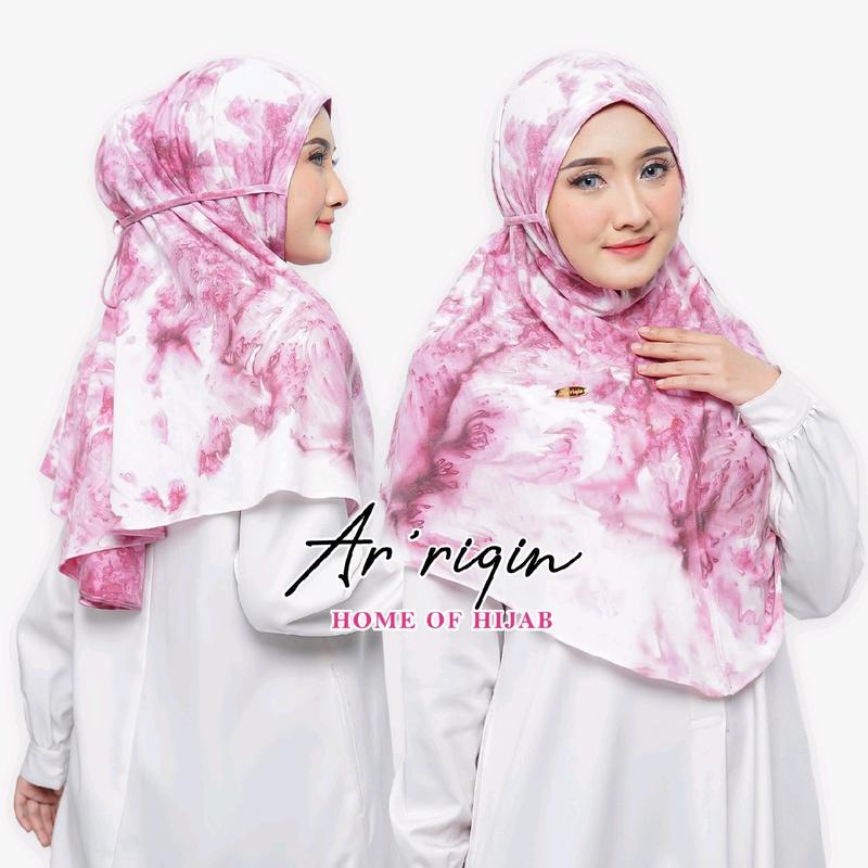 Arriqin - Hijab Bergo Mariam Katun Rayon Lembut Panjang Instan Nyaman Santai 0